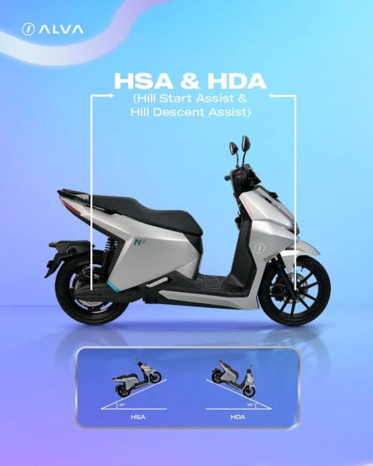ALVA N3 Next Gen dengan Hill Start Assist dan Hill Descent Assist